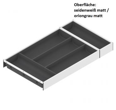 AMBIA-LINE Besteckeinsatz, für LEGRABOX / MERIVOBOX, Kunststoff / Stahl, 5 Besteckfächer, NL=550 mm, Breite=300 mm